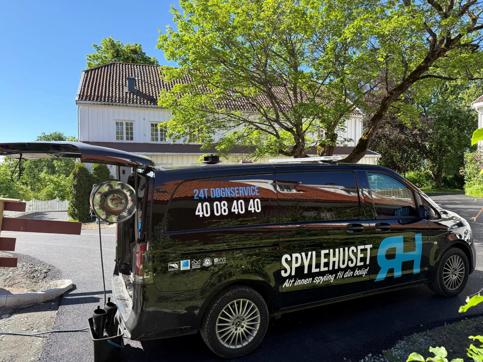 Spylebil for åpning av tette rør i Oslo